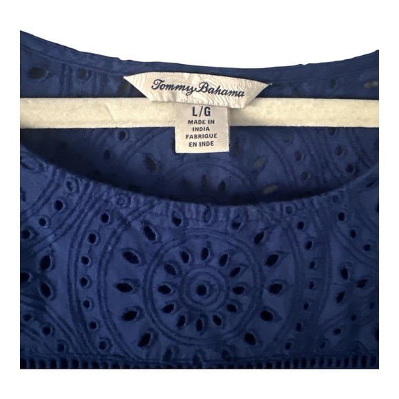 Tommy Bahama Blue Fiesta Lights Sheath Sundress, Large - Picture 3 of 7